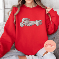 Baseball Stitch Mama Chenille Patch Shirt (Preorder) - Afton Boutique