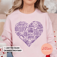Book Heart Shirt (Preorder) - Afton Boutique