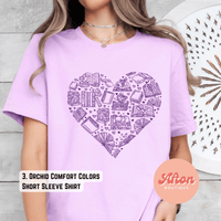 Book Heart Shirt (Preorder) - Afton Boutique