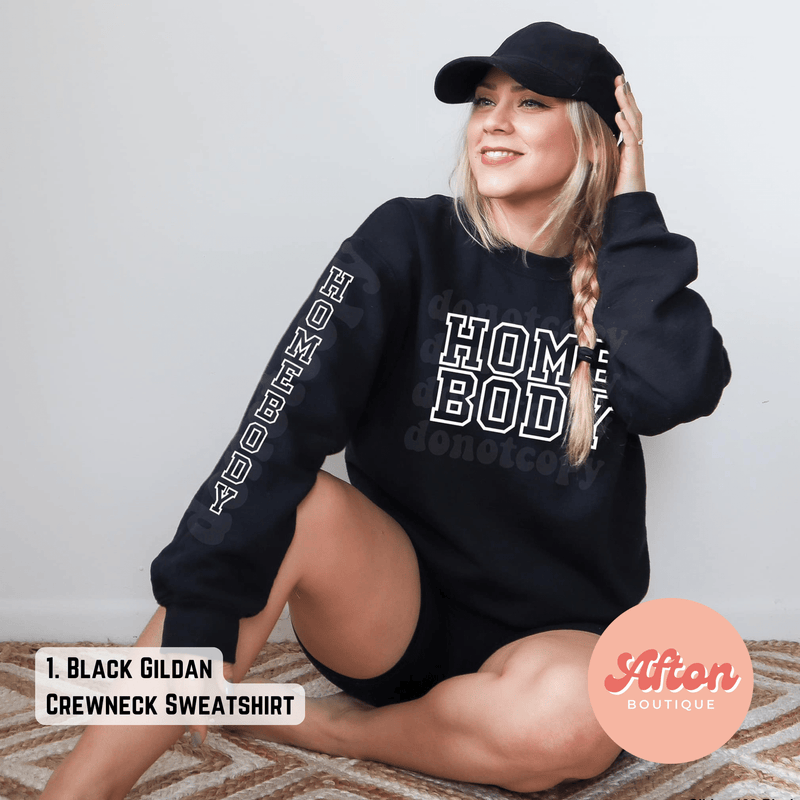 Homebody with Sleeve Shirt (Preorder) - Afton Boutique