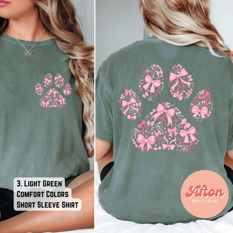 Paw Bows Shirt (Preorder) - Afton Boutique