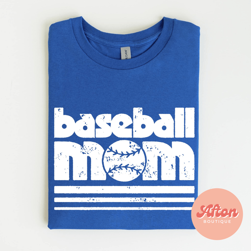 Retro Baseball Mom Shirt (Preorder) - Afton Boutique