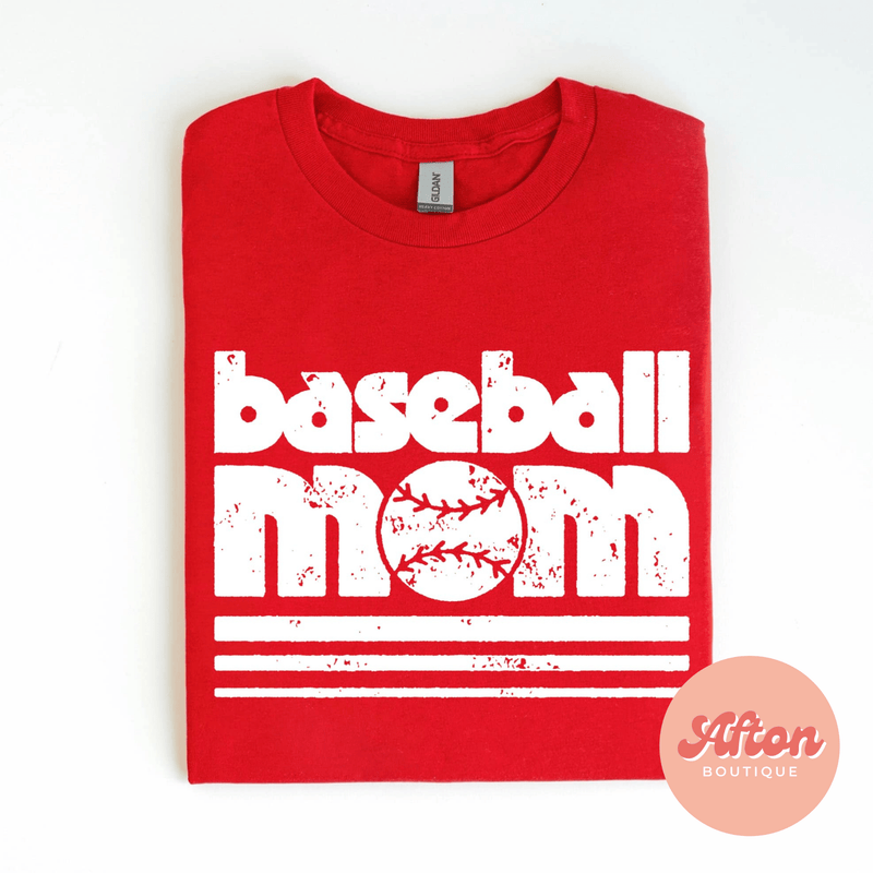 Retro Baseball Mom Shirt (Preorder) - Afton Boutique