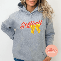 Softball with bow Shirt (Preorder) - Afton Boutique